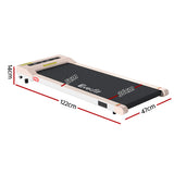 Everfit Treadmill Electric Walking Pad Under Desk Home Gym Fitness 360mm Pink - Front View