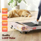 Everfit Treadmill Electric Walking Pad Under Desk Home Gym Fitness 360mm Pink - Rear View