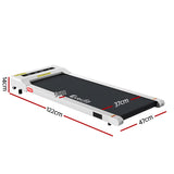 Everfit Treadmill Electric Walking Pad Under Desk Home Gym Fitness 360mm White - Front View