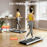Everfit Treadmill Electric Walking Pad Under Desk Home Gym Fitness 360mm White - Side View