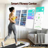 Everfit Treadmill Electric Walking Pad Under Desk Home Gym Fitness 360mm White - Top-Down View