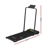 Everfit 2 in 1 Treadmill Electric Walking Pad Under Desk Home Gym Fitness 380mm Black - Front View