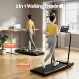 Everfit 2 in 1 Treadmill Electric Walking Pad Under Desk Home Gym Fitness 380mm Black - Top-Down View