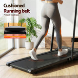 Everfit 2 in 1 Treadmill Electric Walking Pad Under Desk Home Gym Fitness 380mm Black - Low Angle
