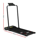 Everfit Treadmill Electric Walking Pad Under Desk Home Gym Fitness 380mm Black - Front View