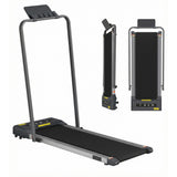 Everfit 2 in 1 Treadmill Electric Walking Pad Under Desk Home Gym Fitness 380mm Grey