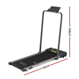 Everfit 2 in 1 Treadmill Electric Walking Pad Under Desk Home Gym Fitness 380mm Grey - Side View