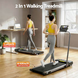 Everfit 2 in 1 Treadmill Electric Walking Pad Under Desk Home Gym Fitness 380mm Grey - Top-Down View