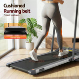 Everfit 2 in 1 Treadmill Electric Walking Pad Under Desk Home Gym Fitness 380mm Grey - Low Angle