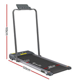 Everfit Treadmill Electric Walking Pad Under Desk Home Gym Fitness 380mm Grey - Front View