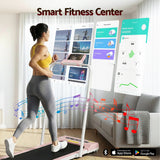 Everfit 2 in 1 Treadmill Electric Walking Pad Under Desk Home Gym Fitness 380mm Pink - 45-Degree Angle