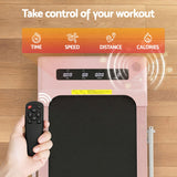 Everfit 2 in 1 Treadmill Electric Walking Pad Under Desk Home Gym Fitness 380mm Pink - Rear View