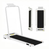 Everfit 2 in 1 Treadmill Electric Walking Pad Under Desk Home Gym Fitness 380mm White - Side View