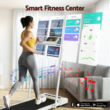Everfit 2 in 1 Treadmill Electric Walking Pad Under Desk Home Gym Fitness 380mm White - 45-Degree Angle