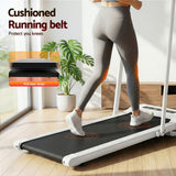 Everfit 2 in 1 Treadmill Electric Walking Pad Under Desk Home Gym Fitness 380mm White - Low Angle