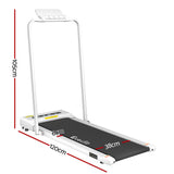 Everfit Treadmill Electric Walking Pad Under Desk Home Gym Fitness 380mm White - Front View