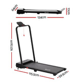Everfit 3 in 1 Walking Pad Treadmill 12% Incline Under Desk Foldable Treadmills for Home Gym With 38cm Wide Belt APP Control - Front View