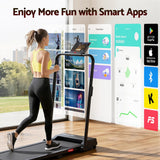 Everfit 3 in 1 Walking Pad Treadmill 12% Incline Under Desk Foldable Treadmills for Home Gym With 38cm Wide Belt APP Control - Close-Up Angle