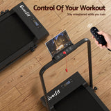 Everfit 3 in 1 Walking Pad Treadmill 12% Incline Under Desk Foldable Treadmills for Home Gym With 38cm Wide Belt APP Control - Low Angle