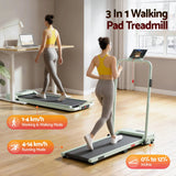 Everfit 3 in 1 Walking Pad Treadmill 12% Incline Under Desk Foldable Treadmills for Home Gym With 38cm Wide Belt APP Control - Side View