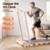 Everfit 3 in 1 Walking Pad Treadmill 12% Incline Under Desk Treadmills for Home Gym With 38cm Wide Belt APP Control - 45-Degree Angle