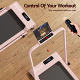 Everfit 3 in 1 Walking Pad Treadmill 12% Incline Under Desk Treadmills for Home Gym With 38cm Wide Belt APP Control - Low Angle