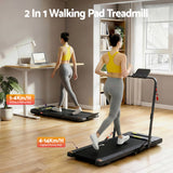 Everfit Treadmill Electric Walking Pad Under Desk Home Gym Fitness 400mm Black - Side View