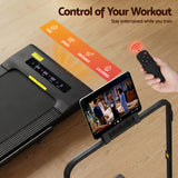 Everfit Treadmill Electric Walking Pad Under Desk Home Gym Fitness 400mm Black - Rear View