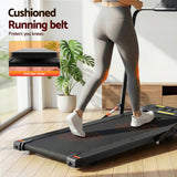 Everfit Treadmill Electric Walking Pad Under Desk Home Gym Fitness 400mm Black - Low Angle