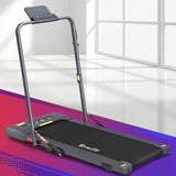 Everfit Treadmill Electric Walking Pad Under Desk Home Gym Fitness 400mm Grey - Close-Up Angle