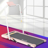Everfit Treadmill Electric Walking Pad Under Desk Home Gym Fitness 400mm Pink - Close-Up Angle