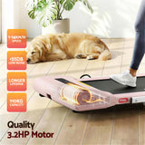 Everfit Treadmill Electric Walking Pad Under Desk Home Gym Fitness 400mm Pink - Close-Up Angle