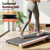 Everfit Treadmill Electric Walking Pad Under Desk Home Gym Fitness 400mm Pink - Low Angle