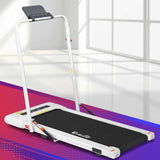 Everfit Treadmill Electric Walking Pad Under Desk Home Gym Fitness 400mm White - Close-Up Angle