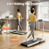 Everfit Treadmill Electric Walking Pad Under Desk Home Gym Fitness 400mm White - Side View
