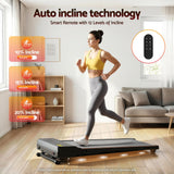 Everfit 3 in 1 Walking Pad Treadmill 20% Auto Incline Under Desk Treadmills for Home Gym With 40cm Wide Belt - Top-Down View