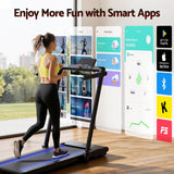 Everfit 3 in 1 Walking Pad Treadmill With Led Lights Foldable Under Desk Treadmills for Home Gym 40cm Wide Belt Black - Rear View