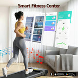 Everfit 2 in 1 Treadmill Electric Walking Pad Under Desk Home Gym Fitness 400mm Grey - Top-Down View