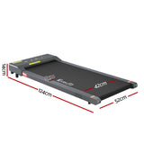 Everfit Treadmill Electric Walking Pad Under Desk Home Gym Fitness 400mm Grey - Front View