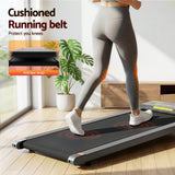 Everfit Treadmill Electric Walking Pad Under Desk Home Gym Fitness 400mm Grey - Close-Up Angle