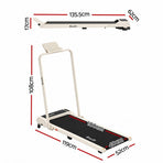 Everfit 3 in 1 Walking Pad Treadmill 12% Incline Foldable Under Desk Treadmills 40cm Belt Beige