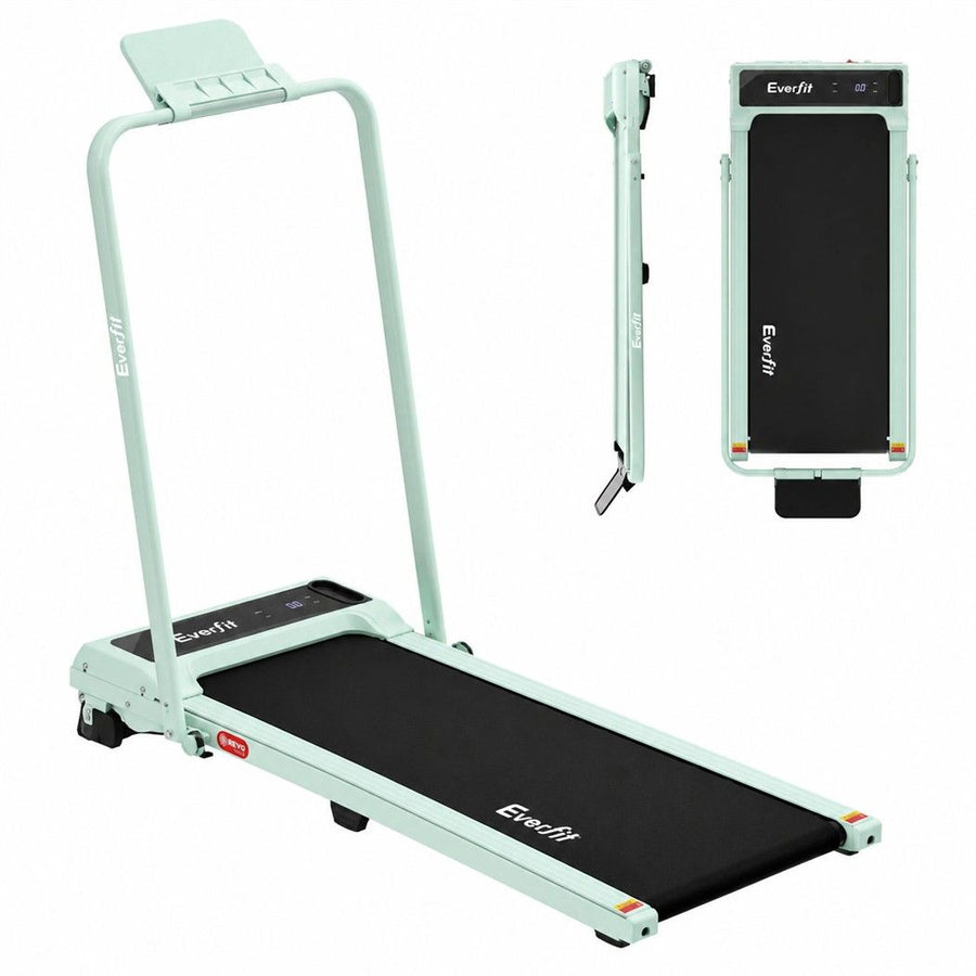 Everfit 3 in 1 Walking Pad Treadmill 12% Incline Foldable Under Desk Treadmills 40cm Belt Green