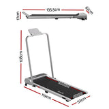 Everfit 3 in 1 Walking Pad Treadmill 12% Incline Foldable Under Desk Treadmills for Home Gym With 40cm Wide Belt Silver - Front View