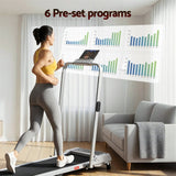 Everfit 3 in 1 Walking Pad Treadmill 12% Incline Foldable Under Desk Treadmills for Home Gym With 40cm Wide Belt Silver - 45-Degree Angle