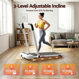 Everfit 3 in 1 Treadmill Electric Walking Pad with Incline Foldable for Home Gym White - Top-Down View