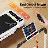 Everfit 3 in 1 Treadmill Electric Walking Pad with Incline Foldable for Home Gym White - 45-Degree Angle