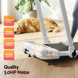 Everfit 3 in 1 Treadmill Electric Walking Pad with Incline Foldable for Home Gym White - Rear View