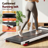 Everfit 3 in 1 Treadmill Electric Walking Pad with Incline Foldable for Home Gym White - Close-Up Angle