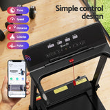 Everfit Treadmill Electric Home Gym Fitness Exercise Knob Foldable 420mm Black - 45-Degree Angle