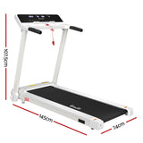 Everfit Treadmill Electric Home Gym Fitness Exercise Knob Foldable 420mm White - Front View